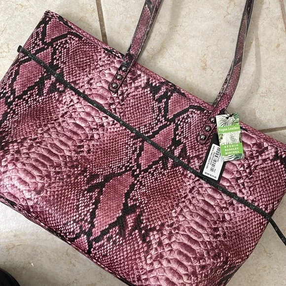 Badgley Mischka Tote with snake print - NWT! - Picture 11 of 12
